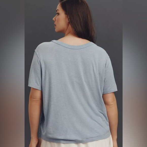 NWT Size XSP - Anthropologie Linen Blend Sardine Embroidered Tee (NWT US$ 98) - Picture 9 of 15